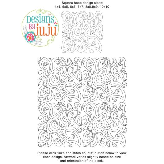 Fall Leaves and Acorns End-to-End Quilting Embroidery Designs | Machine Embroidery Designs by JuJu