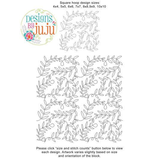 Simple Laurel End-to-End Quilting | Machine Embroidery Designs by JuJu