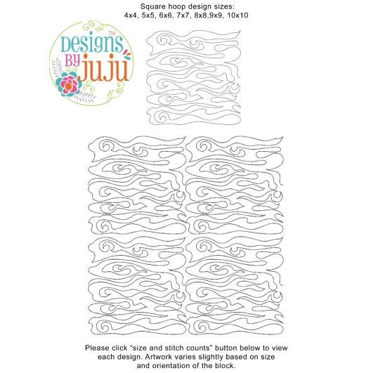 Woodgrain 2 End-to-End Quilting | Machine Embroidery Designs by JuJu