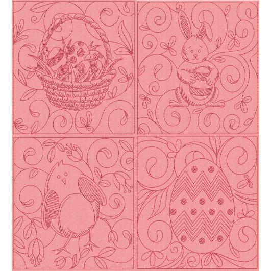 Easter Quilt Blocks 1 Machine Embroidery Designs by JuJu