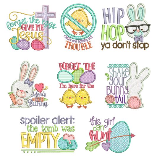 Easter Word Art Machine Embroidery Designs By JuJu
