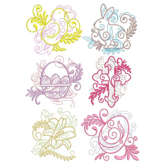 Elegant Easter Motifs 1 Machine Embroidery Designs by JuJu