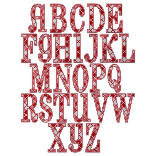 Elsie Applique Alphabet | Machine Embroidery Designs by JuJu
