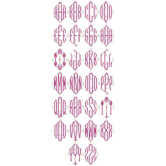 Exquisite Monogram Machine Embroidery Designs By JuJu