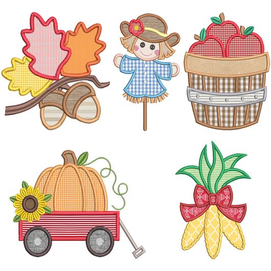 Fall Applique | Machine Embroidery Designs by JuJu