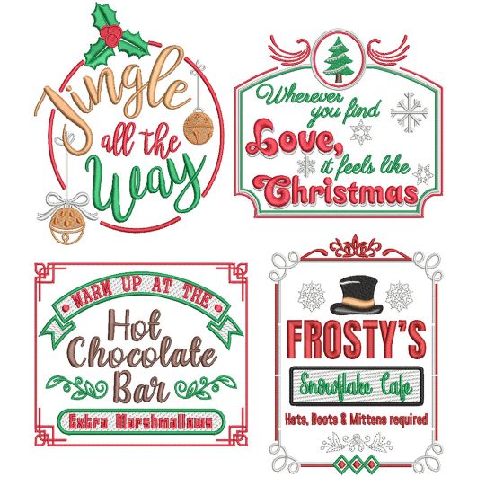 Farm Fresh Christmas 10 | Machine Embroidery Designs by JuJu