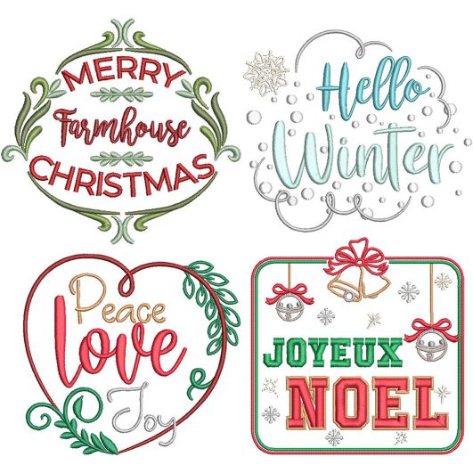 Farm Fresh Christmas 15 | Machine Embroidery Designs by JuJu