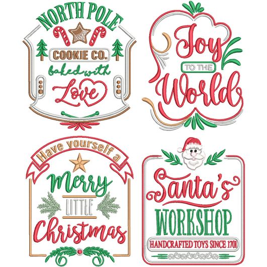 Farm Fresh Christmas 19 | Machine Embroidery Designs by JuJu
