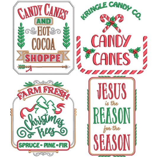 Farm Fresh Christmas 21 | Machine Embroidery Designs by JuJu