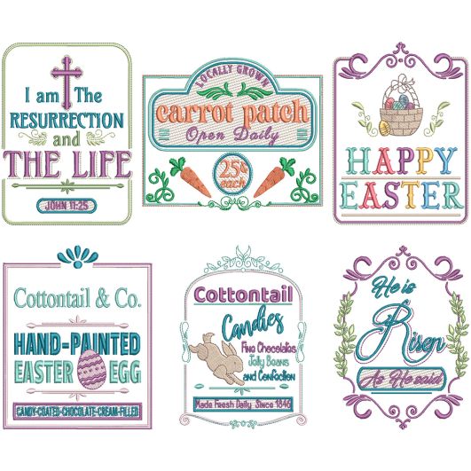 Farm Fresh Easter 3 Machine Embroidery Designs by JuJu