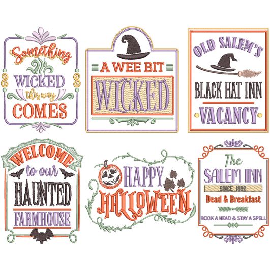 Farm Fresh Halloween 5 | Machine Embroidery Designs by JuJu