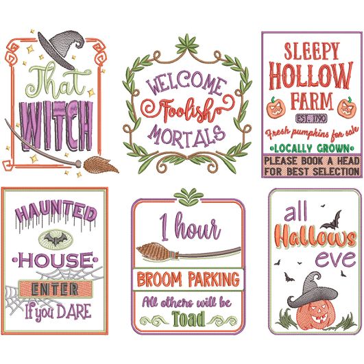 Farm Fresh Halloween 6 | Machine Embroidery Designs by JuJu
