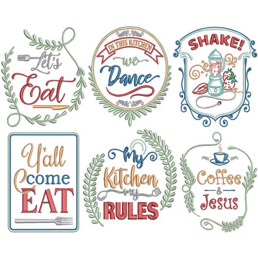 Farm Fresh Kitchen Digital Machine Embroidery Designs by JuJu