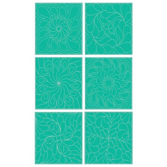 Feather Quilt Blocks 2 Machine Embroidery Designs by JuJu
