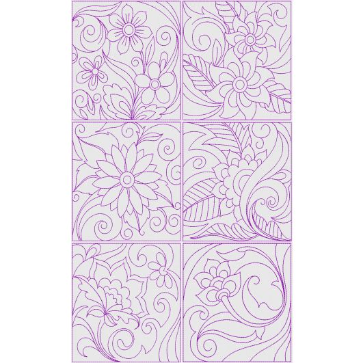 Floral Quilt Blocks 2 Machine Embroidery Designs by JuJu