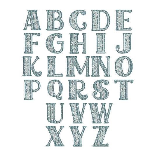 Flourish Bold Monogram Embroidery Font | Machine Embroidery Designs by JuJu