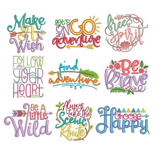 Follow Your Arrow Set 1 Machine Embroidery Designs by JuJu
