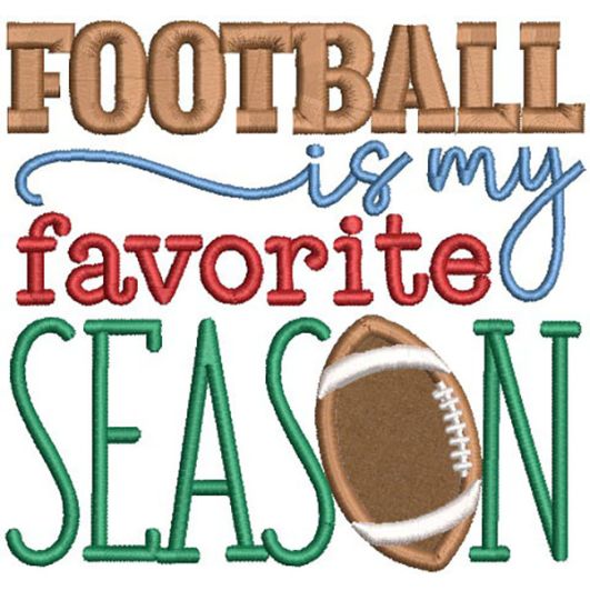 Football Word Art 3 | Machine Embroidery Designs by JuJu