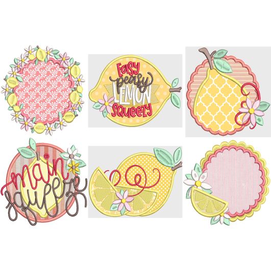 Fresh Lemons Digital Machine Embroidery Designs by JuJu