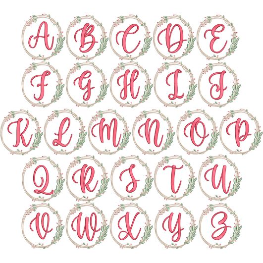 Freya Monogram | Machine Embroidery Designs by JuJu