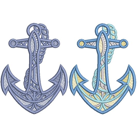 Free Standing Lace Anchor 1 | Machine Embroidery Designs by JuJu