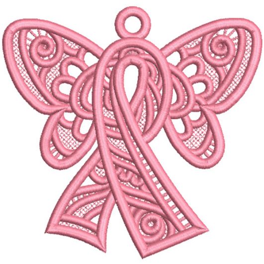 Free Standing Lace Awareness Ribbon 1 | Machine Embroidery Designs by JuJu