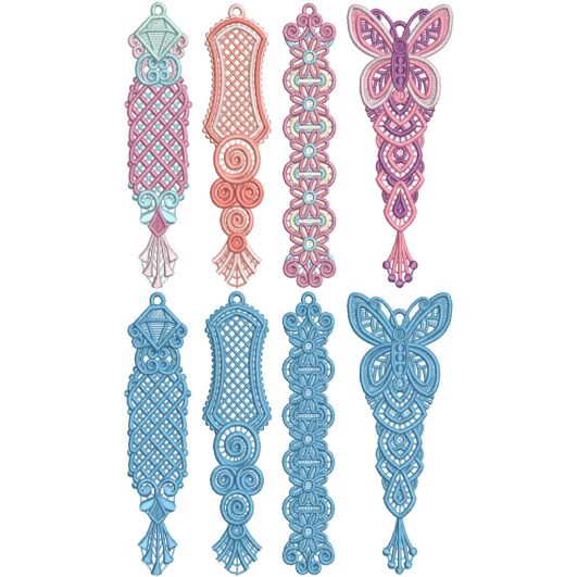 Freestanding Lace Bookmarks Machine Embroidery Designs by JuJu