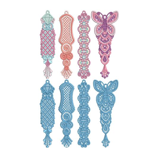                                 Freestanding Lace Bookmarks Machine Embroidery Designs by JuJu
                            