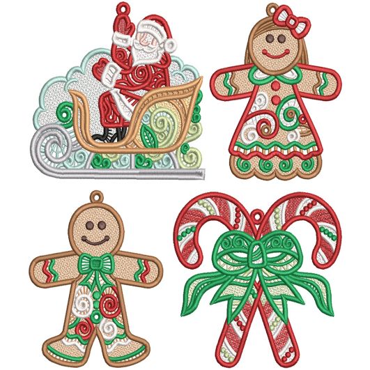 Free Standing Lace Christmas 7 | Machine Embroidery Designs by JuJu