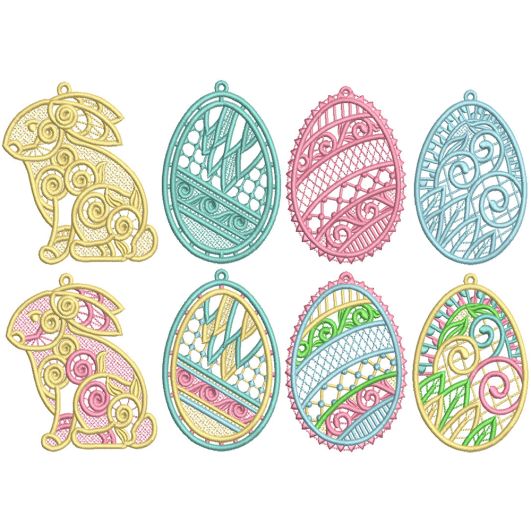Free Standing Lace Easter 1 Machine Embroidery Designs by JuJu