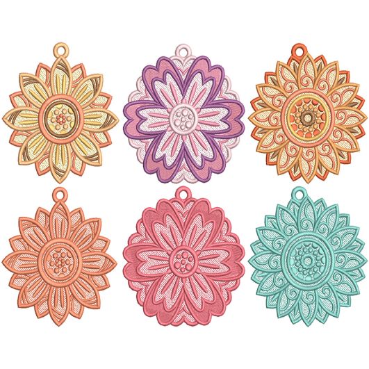 Free Standing Lace Flowers 3 | Machine Embroidery Designs by JuJu