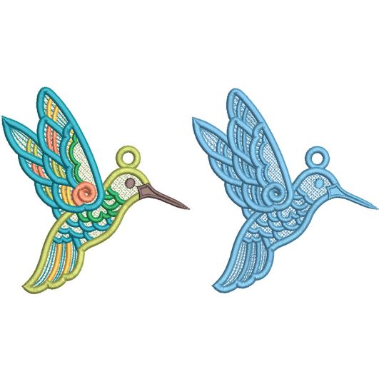Free Standing Lace Hummingbird 1 | Machine Embroidery Designs by JuJu