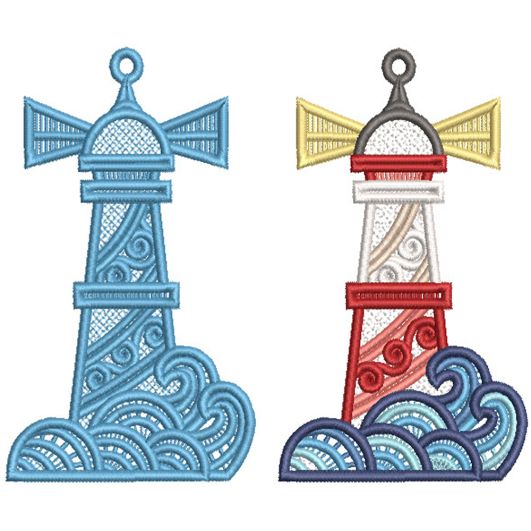 Free Standing Lace Lighthouse 1 | Machine Embroidery Designs by JuJu