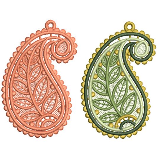 Free Standing Lace Paisley 1 | Machine Embroidery Designs by JuJu