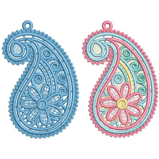 Free Standing Lace Paisley 2 | Machine Embroidery Designs by JuJu