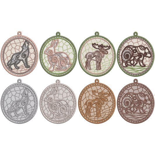 Free Standing Lace Woodland Animals 1 | Machine Embroidery Designs by JuJu