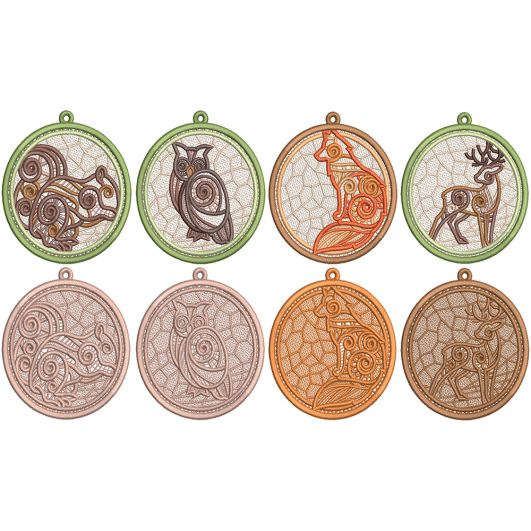 Free Standing Lace Woodland Animals 2 | Machine Embroidery Designs by JuJu