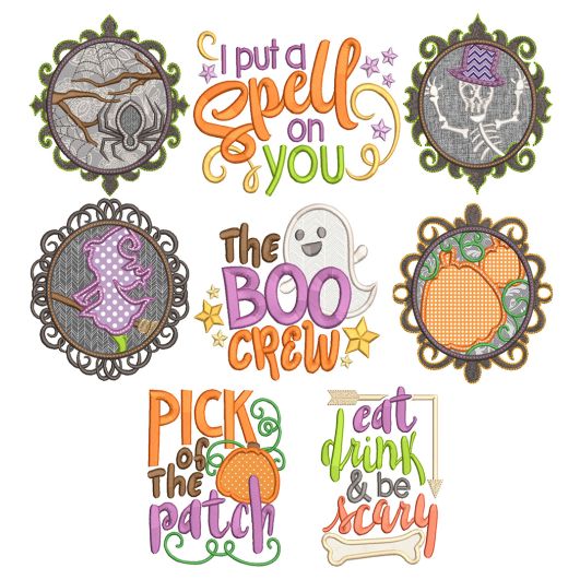 Fun Halloween Machine Embroidery Designs By JuJu
