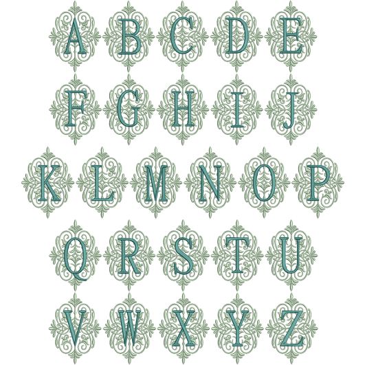 Gabriella Monogram | Machine Embroidery Designs by JuJu