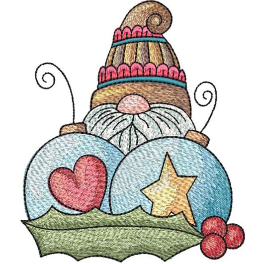 Gnome Ornaments | Machine Embroidery Designs by JuJu