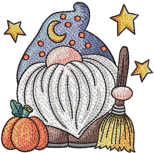 Gnome Wizard | Machine Embroidery Designs by JuJu
