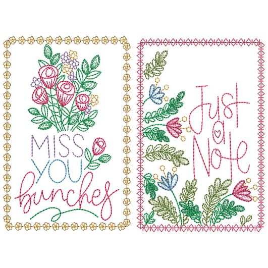 Greeting Cards 8 | Machine Embroidery Designs by JuJu