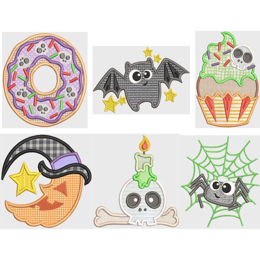 Halloween Fun Applique 2 Machine Embroidery Designs by JuJu
