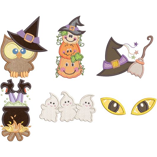 Halloween Fun Applique 4 | Machine Embroidery Designs by JuJu	