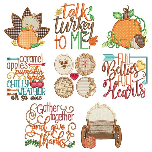 Harvest Fun 2 Machine Embroidery Designs By JuJu
