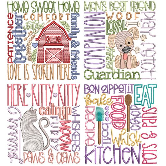 Home Subway Art | Machine Embroidery Designs by JuJu