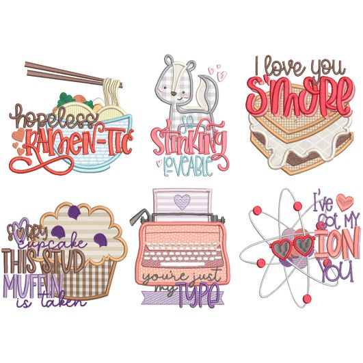 Hopeless Romantic 1 Machine Embroidery Designs by JuJu