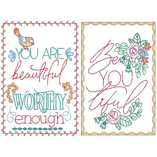 Inspiration Greeting Cards | Machine Embroidery Designs by JuJu