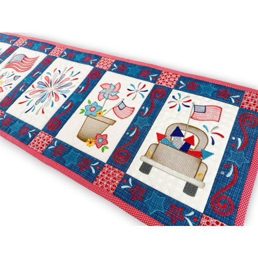 ITH Americana Table Runner | Machine Embroidery Designs by JuJu