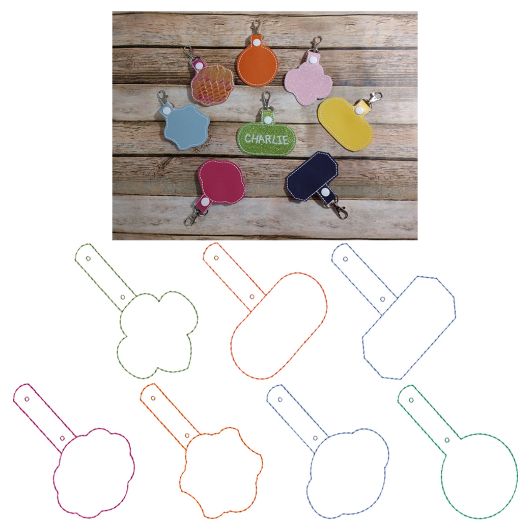 Blank Shapes Key Fobs ITH 1 | Machine Embroidery Designs by JuJu
